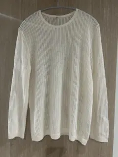 ユニクロ シアー レース ニット XXL 白 未使用級