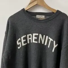 あんはな様SERENITY刺繍ダークグレーセーター