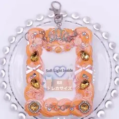 【B8 トレカ】ホイップデコ 硬質ケース トレカケース 推し活 オレンジ 王冠