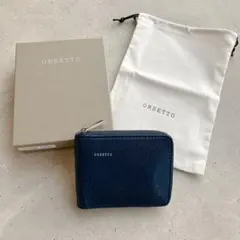 美品✦ฺORSETTO ラウンドウォレット　折り財布　ブルー