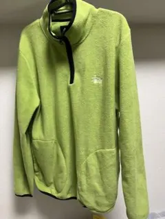 Stussy ライムグリーン M ハーフジップフリースジャケット