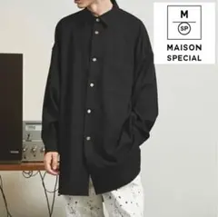 MAISON SPECIALマルチファブリックプライムオーバーシャツコート 黒のサムネイル