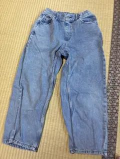 キッズ　GIRLSデニムプルオンワイドパンツ　GU