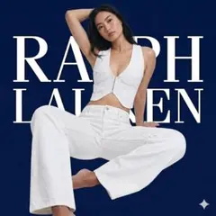 新品タグ付き ラルフローレン SSサイズ(5i) 日本製 ホワイトフレアパンツ