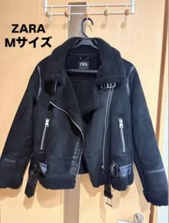 ZARA ボア付きライダースジャケット Mサイズ