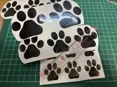 肉球 足跡ステッカー 14枚セット 犬 猫 イヌ ネコ