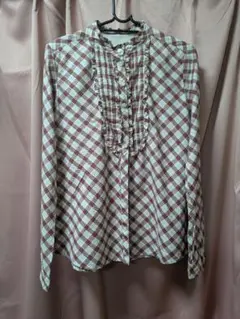 BURBERRY BLUELABEL チェック柄ブラウス