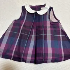 センスオブワンダー　ノースリーブチェック柄トップス　80