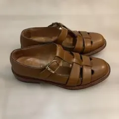 古着 チェコ軍 デッドストック グルカサンダル ブラウン PVCレザー