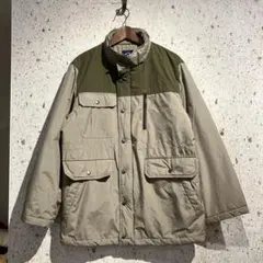 Sergio Tacchini 中綿ナイロンジャケット ベージュ カーキ Lのサムネイル