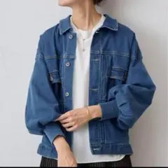 美品♡ビアズリー　beardsley パフ袖デニムジャケット　サイズ2