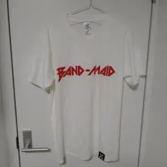 試着のみ BAND-MAID ホワイトレッド Tシャツ Lサイズ
