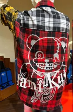 USJ 限定　ハミクマ　チェックシャツ USJ ハミクマ シャツ チェックシャツ 公式 新品未使用 - メルカリ