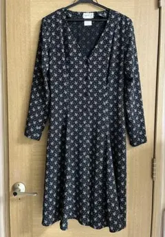 agnès b. 花柄長袖ワンピース 38