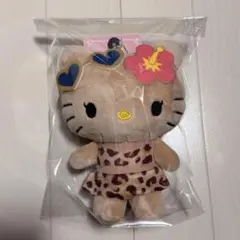 ハローキティ　日焼けキティ　ヒョウ柄マスコットチャームサンリオアベイル