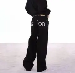 ason デニム SMOG WIDE PANTS BLACK