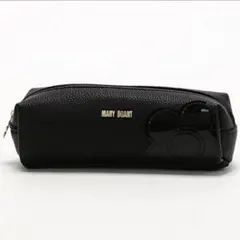 MARY QUANT♡シュリンクデイジーパッチ スクエアペンケース ブラック