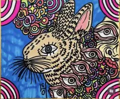 ◇模写◇異色の天才画家◇Squirrel（リス）◇肉筆画サインあり（ジミー