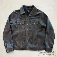 OLD GAP 牛革レザージャケット XL 黒#200