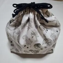 化石柄のお弁当袋