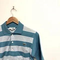 LACOSTE 長袖ポロシャツ 青白ストライプ サイズ5 - メルカリ