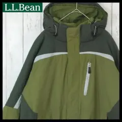 【希少カラー】00s エルエルビーン ナイロンジャケット 中綿 刺繡ロゴ L