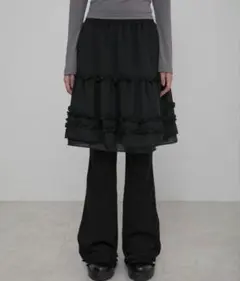 3-Layered Ruffle Skirt Pants