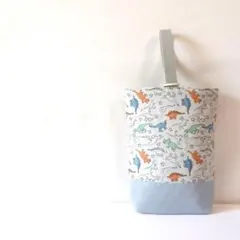 ハンドメイド　上履き入れ　シューズケース　ダイナソー　恐竜　ティラノサウルス