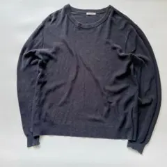 UNIVERSAL PRODUCTS 長袖ニット セーター コットン M〜L 黒