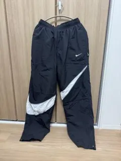 ナイキ スウッシュロゴ ロングパンツ Mサイズ 黒/白