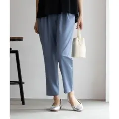 Mac-House マックハウス　SARARI NAVYテーパードパンツ M