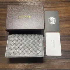 ラスト在庫　名刺入れ ブラック ゾンネ カードケース 牛革 レザー　ブラック