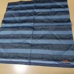 LANCEL ランセル ハンカチ ブルー系 車柄46㌢