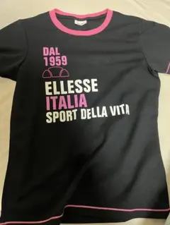 ELLESSE スポーツ Tシャツ 黒 ピンク