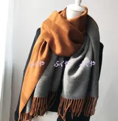 24H以内発送★上質カシミヤ100％リバーシブルカシミヤ大判マフラー♪221KM