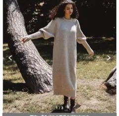 selectMOCA　サムホールニットワンピース　ロング