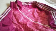 【adidas】ジャンパー ブルゾン ピンク チェック