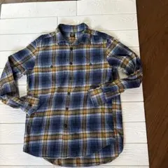 ユニクロ　ネルシャツ Mサイズ 青・黄チェック