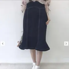 fint コルセット切り替えデニムマーメイドスカート
