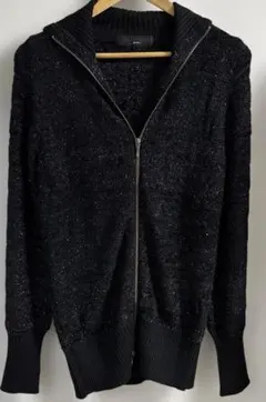 SPLASH FAST 黒 ラメ入りジップアップセーター 新品未使用タグ付き