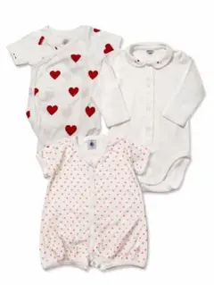 【Petit Bateau】ロンパースセット6〜12m