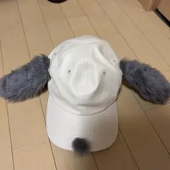 耳付きホワイトキャップ