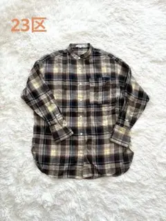 マリーナ　新品未使用　23区 cancliniメルトンチェックシャツ マリーナ様専用 新品未使用 23区 cancliniメルトンチェック