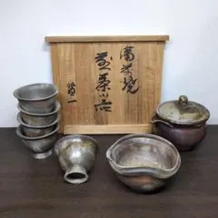 安東利喜 備前焼 煎茶器揃 共箱付 - メルカリ