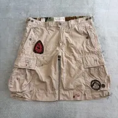 ポロラルフローレン ネイティブ刺繍 ヘリンボーン カーゴ ショート