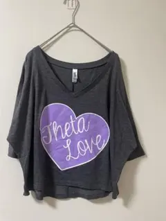 24時間以内発送Bella Theta Love グレー Tシャツ S 2-17