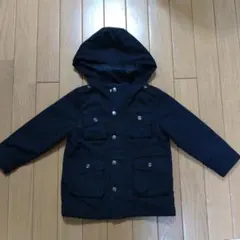 COMME CA ISM 黒 中綿コート フード付き