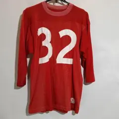 60s 70s チャンピオンレーヨンフットボールTシャツ M フェード