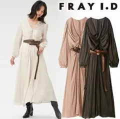 FRAY I.Dレザーベルトツイストワンピース