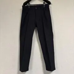 メンズスリムフィットスラックス（ストレッチ素材　裏起毛あり）黒